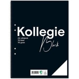 NO BRAND Kollegieblock A4 70g 70 blad olinjerat hålat