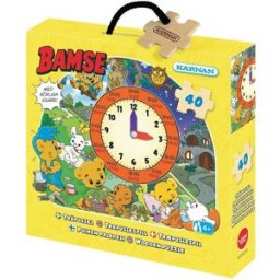 KÄRNAN Pussel Bamse Klockan 40 bitar