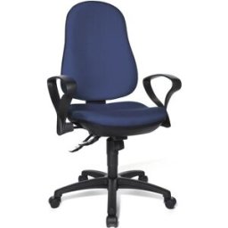 TOPSTAR Kontorsstol snurrbar, polypropylen, 100 - 113 mm, blå