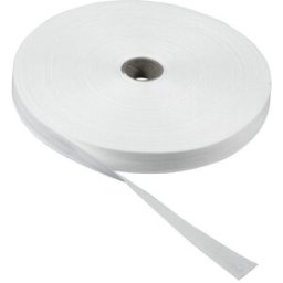 NO BRAND Bomullsband 50mx13mm vit