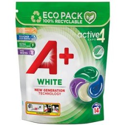 A+ Tvättkapslar A+ White Active4 14/fp
