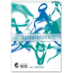 NO BRAND Spiralblock A5 60g 100 blad linjerat TräFritt