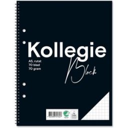 NO BRAND Kollegieblock A5 70g 70 blad rutat hålat