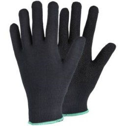 TEGERA Textilhandske 925 noppor svart 7