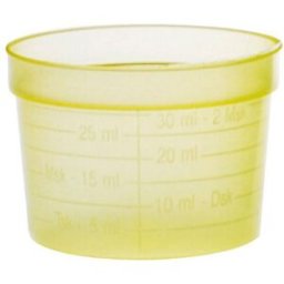 NO BRAND Medicinbägare 30ml Gul 50/fp