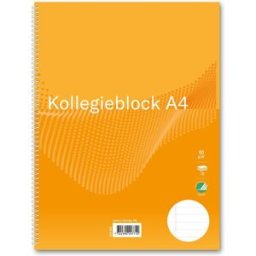 NO BRAND Kollegieblock A4 60g 70 blad linjerat gul