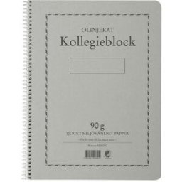 NO BRAND Kollegieblock A4 90g 70 blad olinjerad Träfritt papper