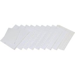 NO BRAND Plastregister A4, polypropylen, A–Ö-flikuppsättning, 297x225/240mm, vit