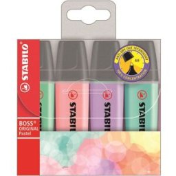 STABILO Överstrykningspenna pastell 4/fp