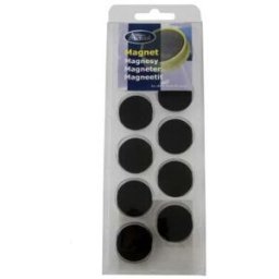 NO BRAND Magnetknappar 25 mm svart 10/fp
