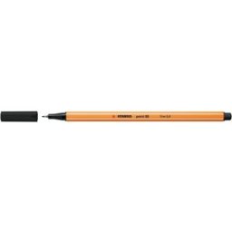 STABILO Fineliner Point 88®, tunn spets, orange pennkropp, svart bläck