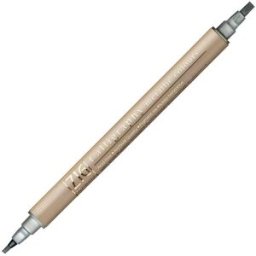 ZIG Kalligrafipenna dubbel spets silver