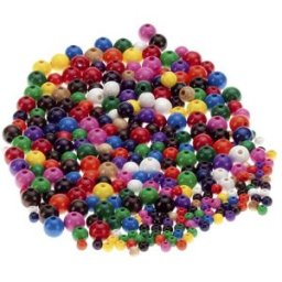 PLAYBOX Träpärlor 5, 8 och 10mm 300/fp färg