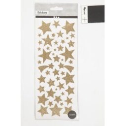 NO BRAND Glitterstickers guld stjärnor 110/fp