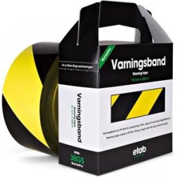 ETAB Avgränsningsband 38GS 75mmx500m gul/svart