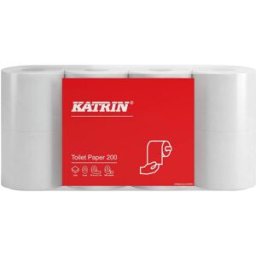 KATRIN Toalettpapper 200 2-lager vit 64/fp