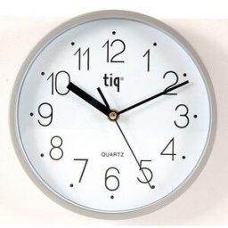 NO BRAND Väggur TIQ 22,5cm silver
