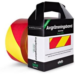 ETAB Avgränsningsband 38GR 75mmx500m gul/röd