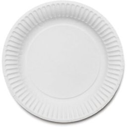 NO BRAND Engångspapperstallrik vit, 23cm 50/fp