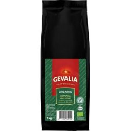 GEVALIA Kaffe Organic Bönor 1kg 8/krt