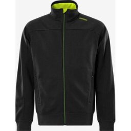 FRISTADS Sweatshirt jacka 7552 Svart/Gul XS
