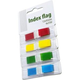 NO BRAND Indexflikar film 12x45mm 35st x 4 färger