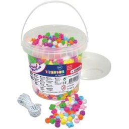 PLAYBOX Plastpärlsats stora hål 1200/fp