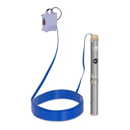 Djupvattenpump - 70 mm / 2,75'' - 3800 l/h - 250 W - 20 m kabel / 26 m uppfordringshöjd - Rostfritt stål