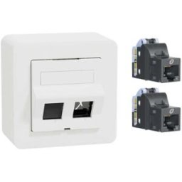 Schneider Electric Modularuttag, vinklad, snäppfastsättning, med modularjack S-One, Exxact