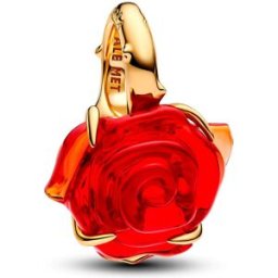 Pandora Disney Skönheten och Odjuret Förtrollad ros berlock guldpläterad 764018C01