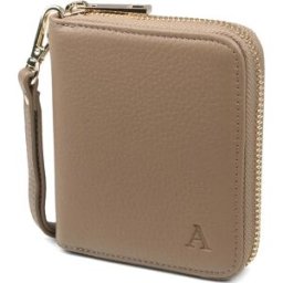 Aarni hjortskinn mini Clutch-plånbok sand/silver