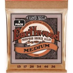 Ernie Ball 3544 Earthwood Phosphor Bronze 013-056 3-pack