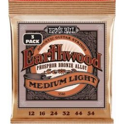 Ernie Ball 3546 Earthwood Phosphor Bronze 012-054 3-pack