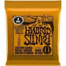 Ernie Ball 3222 Hybrid Slinky 009-046 3-pack