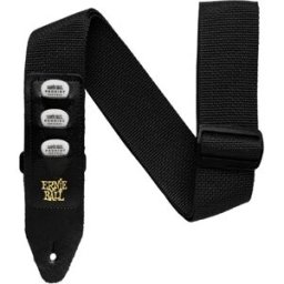 Ernie Ball 4039 Axelband i Nylon med Plektrumhållare - Svart
