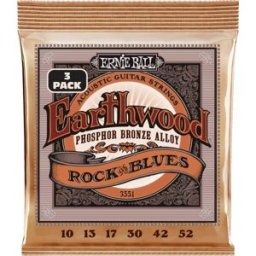 Ernie Ball 3551 Earthwood Phosphor Bronze 010-052 3-pack