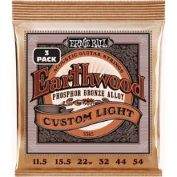 Ernie Ball 3545 Earthwood Phosphor Bronze 0115-054 3-pack