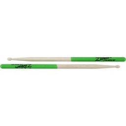 Zildjian 5B Green Dip Maple Drumsticks Wood Tip