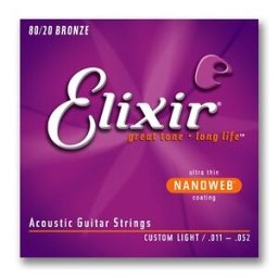 Elixir 11027 Acoustic 80/20 Bronze Nanoweb 011-052