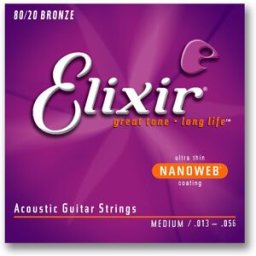 Elixir 11102 Acoustic 80/20 Bronze Nanoweb 013-056