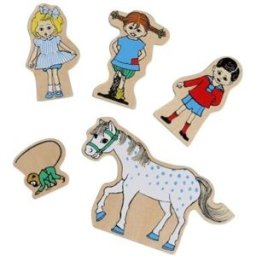 Pippi trÃ¤figurset 5 delar