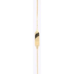 Övrigt Guldkedja med gravyrplatta för barn 14k guld 16cm L1/14-16