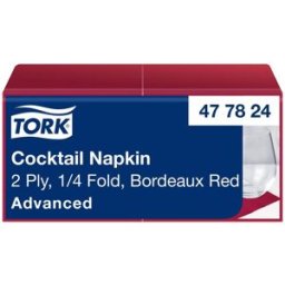 TORK Servett Cocktail 2-lags vinröd 200/fp