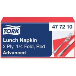 TORK Servett Lunch 2-lags röd 200/fp