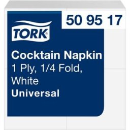 TORK Servett Cocktail 1-lags vit 500/fp