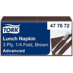 TORK Servett Lunch Mjuk 3-lags brun 150/fp