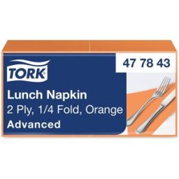 TORK Servett Lunch 2-lags orange 200/fp