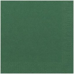 DUNI Servett 3-lagers, enfärgad, ¼-vikt, 33 cm, mörkgrön 125/fp