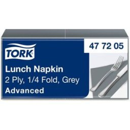 TORK Servett Lunch 2-lags grå 200/fp