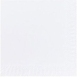 DUNI Servett 3-lagers, enfärgade, ¼-vikt, 33 cm, vit 125/fp